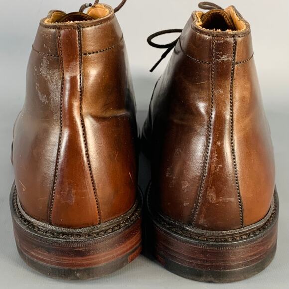 RALPH LAUREN Size 10.5 Gifford Brown Cordovan Leather Lace-Up Ankle Boots main image 8